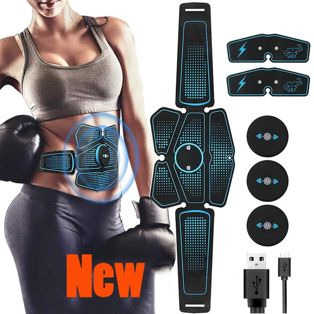 US $20.03 Abdominal Stimulator Muscle Trainer ABS EMS Massage Toner Electric Slimming Machine Body Building F