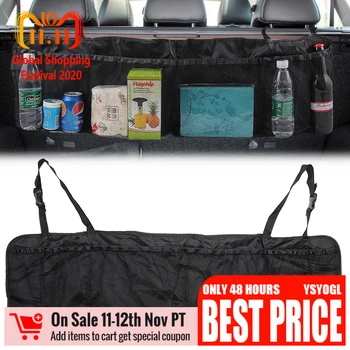 

Car SUV Rear Seat back Trunk Seat Bag Organizer Backseat Storage Bag Net Big Capacity Foldable Auto Stowing Tidying Accessories
