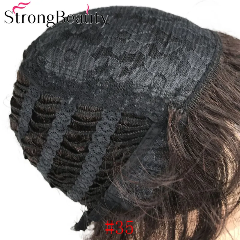 StrongBeauty короткий кудрявый парик из синтетических волос натуральный черный/коричневый/серебристо-серый парики для женщин 6 цветов на выбор