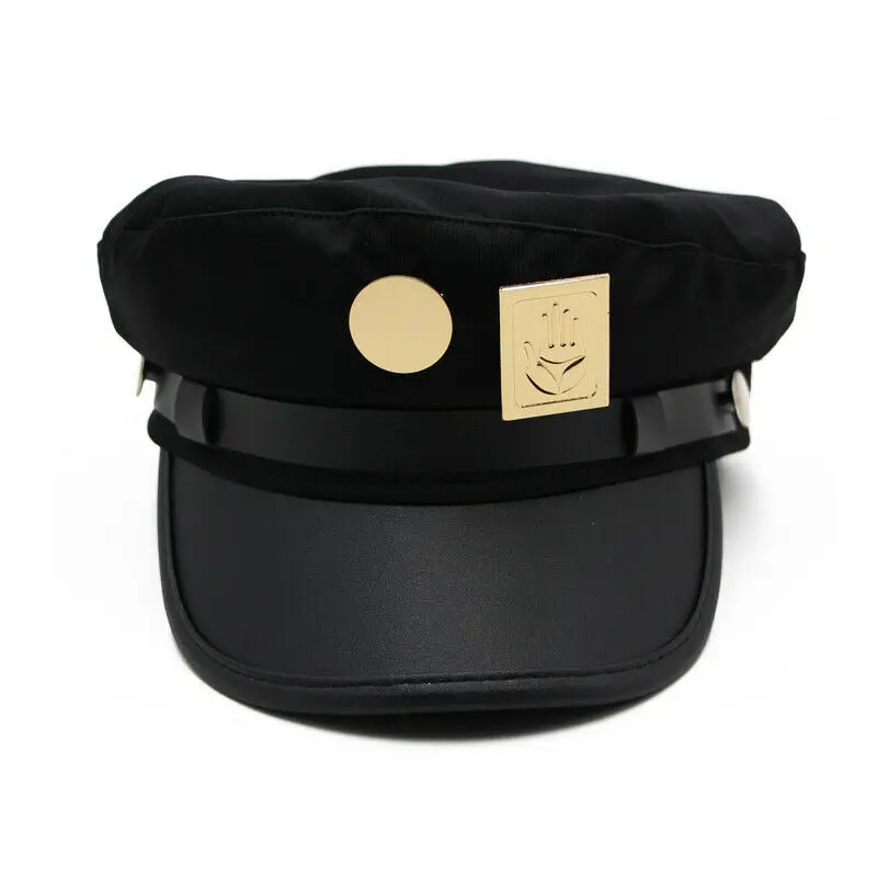 

Cartoon JoJo's Bizarre Adventure Cap Jotaro Kujo Joseph Army Military Hat JOJO Caps Hats Badges Pins Cosplay Props