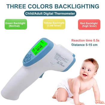 

Fast Delivery Adult/baby Thermometer Digital Infrared Forehead Thermometre Infrarouge Accurate Body Fever Temperature Laser Gun