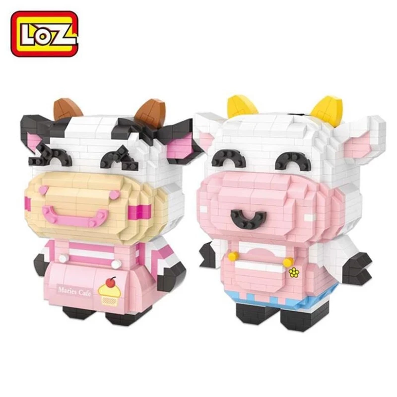 LOZ Diamond Blocks Pink Cartoon Animal Model Building Blocks