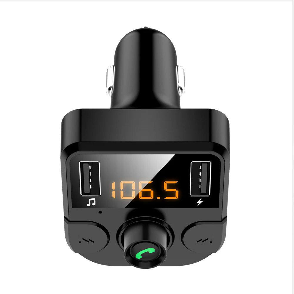 Vehemo Universal Car FM Transmitter Handsfree TF Card U Disk Bluetooth 5.0 BT36B 3.1A Stereo Music Power-Off Memory Receiver
