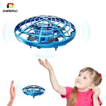 

DEERC Mini UFO Drone 360 Rotating Hand Flying Ball Anti Collision Aircraft Sensor Magic Hand Flying Helicopter UFO Ball For Kids