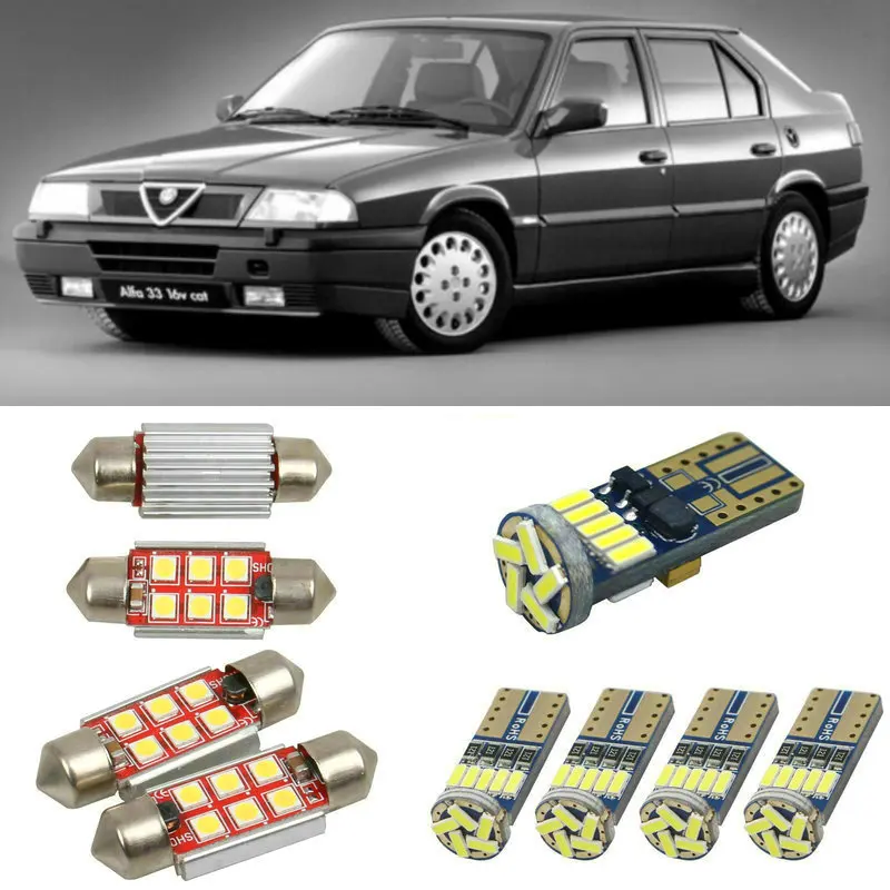 Интерьерные Светодиодные Автомобильные светильники для Alfa Romeo 33 907a хэтчбек для чтения купольные лампы для автомобилей Ошибка бесплатно номерной знак свет 6 шт./лот
