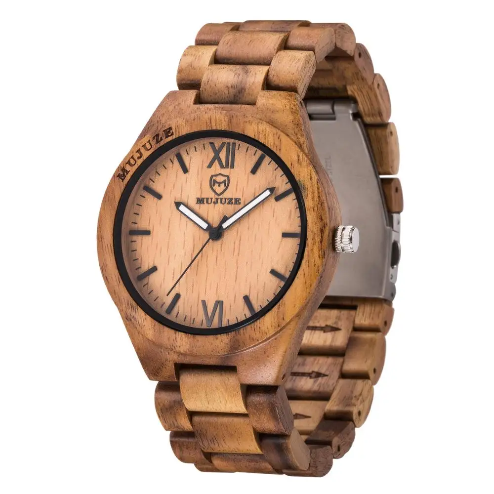 

Relogio Masculino Business Casual Quartz Men Watch Wooden Wristwatch Fashion Luxury Watch Women Unisex Chronograph Gift for men