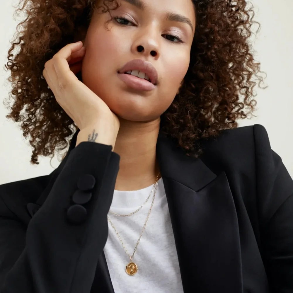 Fashion Gold Plated Snake Coin Pendant Necklace Medallion Necklaces For Women Stackable Stainless Steel Jewelry Accessories