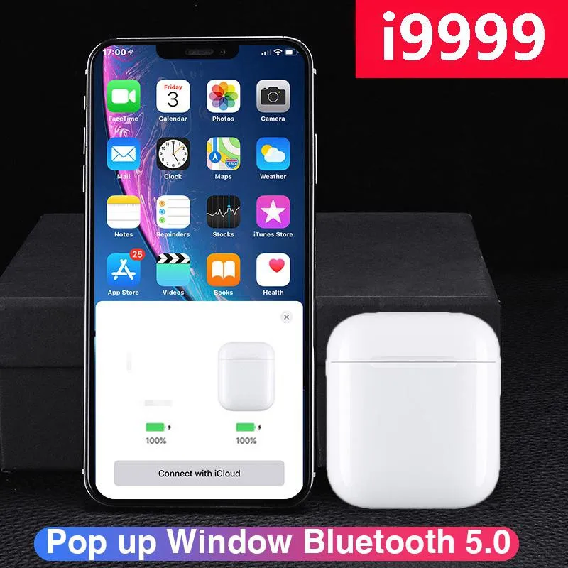 

i9999 TWS Original Replica 1:1 Size Bluetooth 5.0 Headphone Earphone Qi Wireless Charging Pop Up PK i1000 i500 i9000 i10000 TWS