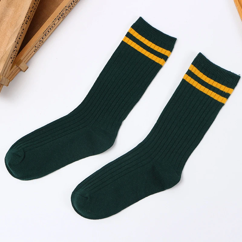 1Pair Women Funny Warm Socks Girls Solid Colors Cotton Retro Autumn Winter Christmas Cute High Quality Sock