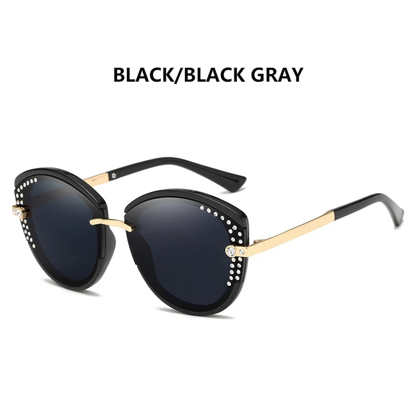 2778 C1 BLACK GRAY ProudDemon модный роскошный классический солнцезащитные очки с бриллиантами Женские индивидуальные круглые солнцезащитные очки мужские крутые очки 2778 - Цвет линз: 2778 C1 BLACK GRAY