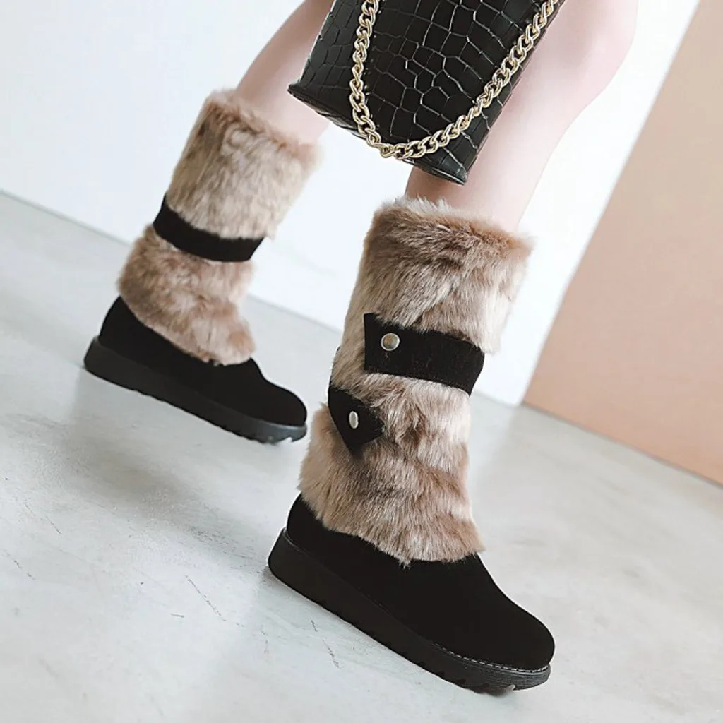 Зимние сапоги до колена; botas mujer invierno; коллекция года; женские зимние теплые сапоги; женские ботинки