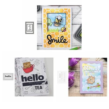 

Frame+Word Metal Cutting Dies Stencils Frames&Word Die Cut For Card Making DIY New 2020 Crafts Cards