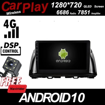 

Qled 1280*720 Screen Car Android 10.0 Player for 2014 MAZDA CX-5 CX5 stereo Automotive Carplay Bluetooth GPS Radio Head Unit