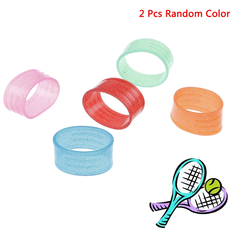 

Band Sweat Stretchy Absorbing Elastic Sports Tennis Grip Ring Silicone Absorb Fix Ring Racquet Protector Overgrip Badminton 2pcs
