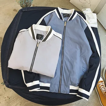 

Trendy Classic Men's Jackets Fashion Patchwork Men's Coat Blue Gray M-3XL Male Jackets Coat