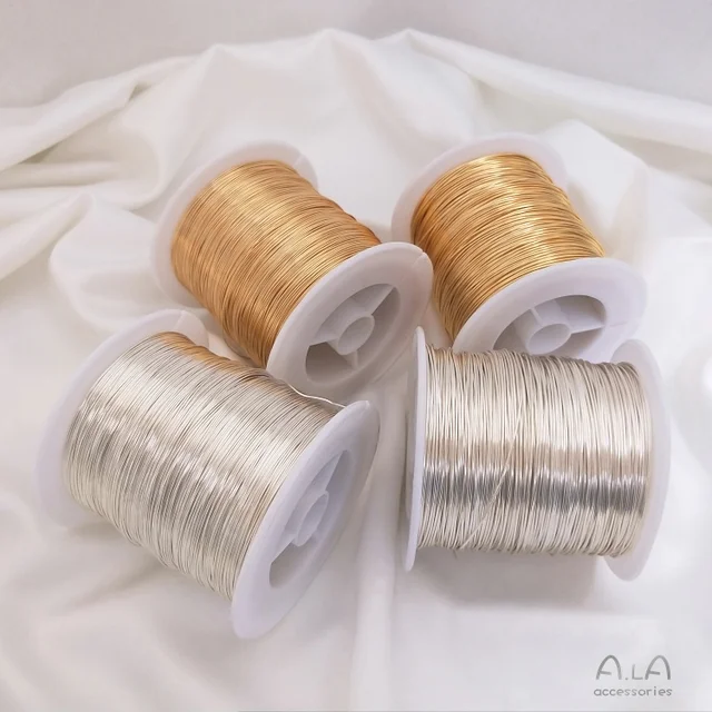 1Reel/Set 250g Retention Copper Wire 14K Gold Silver Flexible Wire Handmade Copper Wire DIY Ornament Special Winding Material
