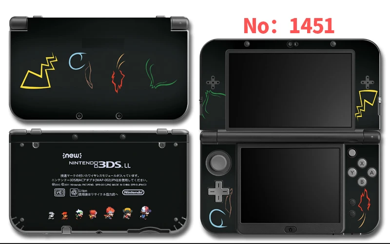 Protector Cover Decal Vinyl Skin Sticker for Nintendo NEW 3DS XL/LL Limited Machine Stickers 