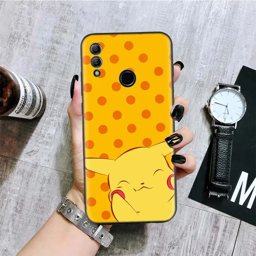 Пикачу карманные монстры черная крышка чехол для телефона для huawei Y9 Y5 Y6 Y7 Honor 10 9 Lite 9X8X8 S 8A фотоаппаратов моментальной печати 7S 7A 10i 20i V20 Coque - Color: BA144-7