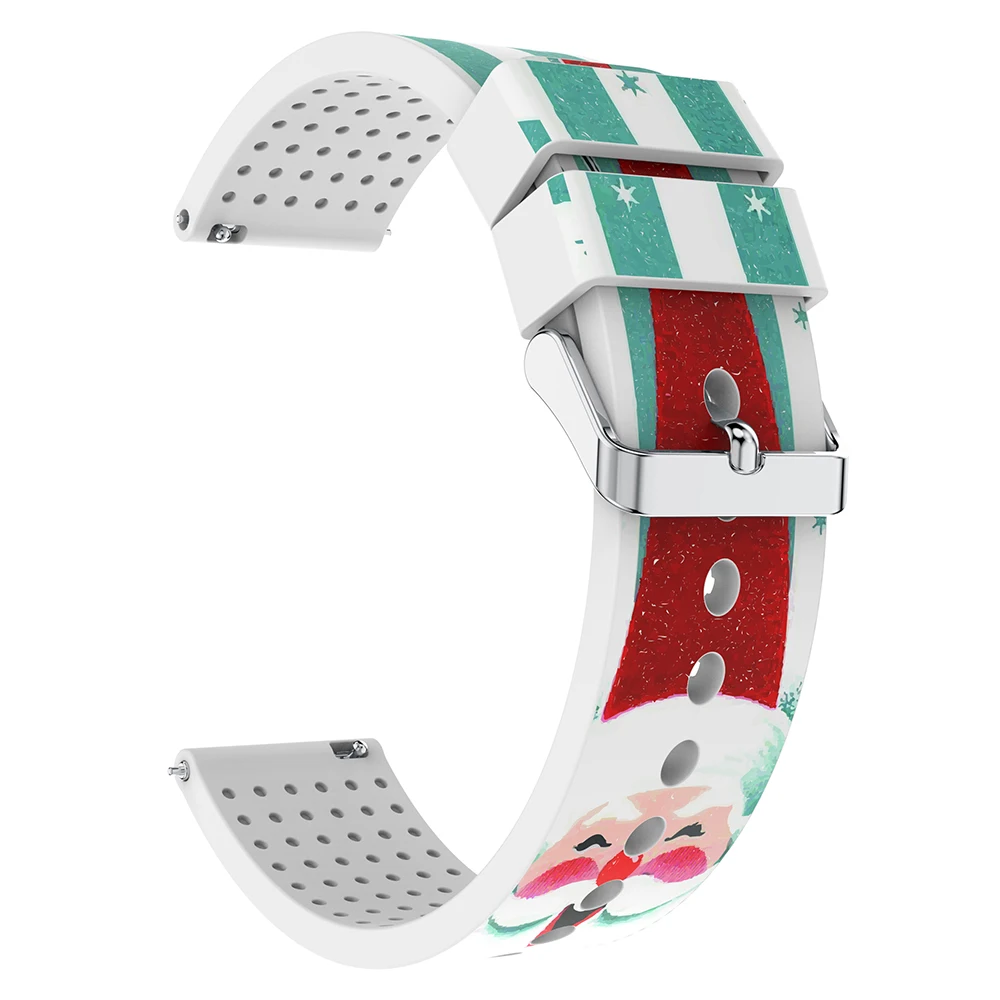 Силиконовый ремешок для часов для samsung Galaxy s3 ремешок для Galaxy 46 мм ремешок для Amazfit Pace ремешок 22 мм браслет для часов - Цвет ремешка: Santa Claus