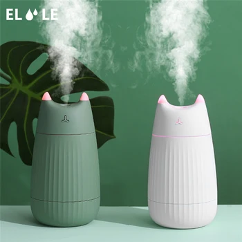 

ELOOLE Cat Air Humidifier USB Ultrasonic USB Power Supply Diffuser Essential oil Nebulisation For Car Home Mist Maker LED Light