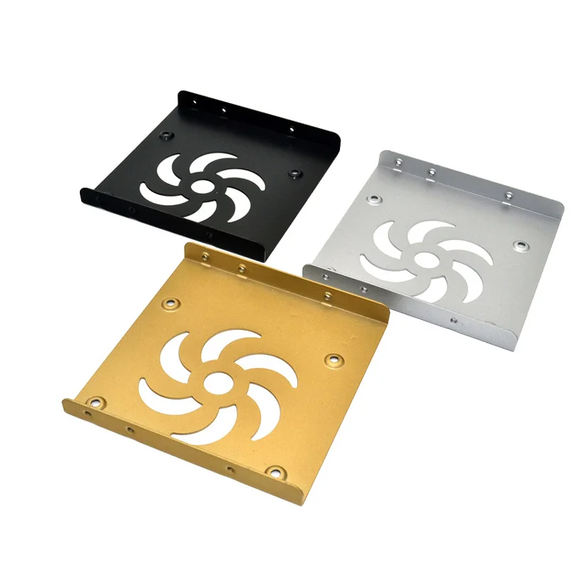 

Black Silver Gold 3 Colors 2.5" SSD to 3.5" Bay Caddy Tray Hard Drive HDD Mounting Dock Tray Bracket Adapter Converter Heat Sink