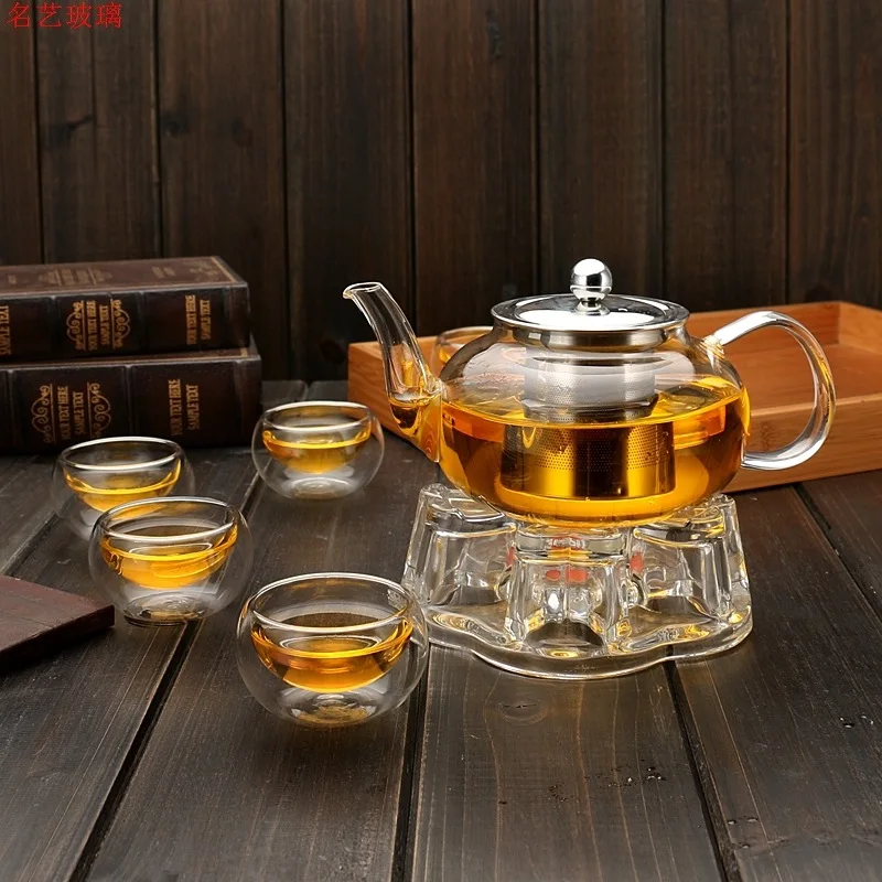 600/800ml Heat Resistant Glass Teapot Coffee Tea Set Stainless Steel Strainer glass teapot,glass tea pot,tea pot
