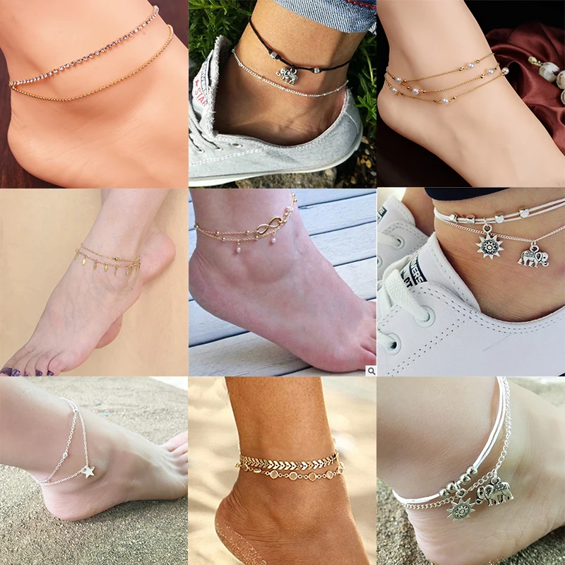 FENGLI Boho Shell Anklets Set for Women Turtle Beads Vintage Custom Beach Anklet Foot Bracelet 2020 Foot Bohemian Jewelry FENGLI Boho Shell Anklets Set for Women Turtle Beads Vintage Custom Beach Anklet Foot Bracelet 2020 Foot Bohemian Jewelry