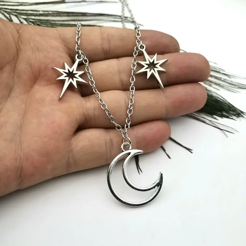 Collar de luna creciente, diosa de la Luna, regalos para niños, regalos de bruja moderna, collar con encanto de Luna _ - AliExpress