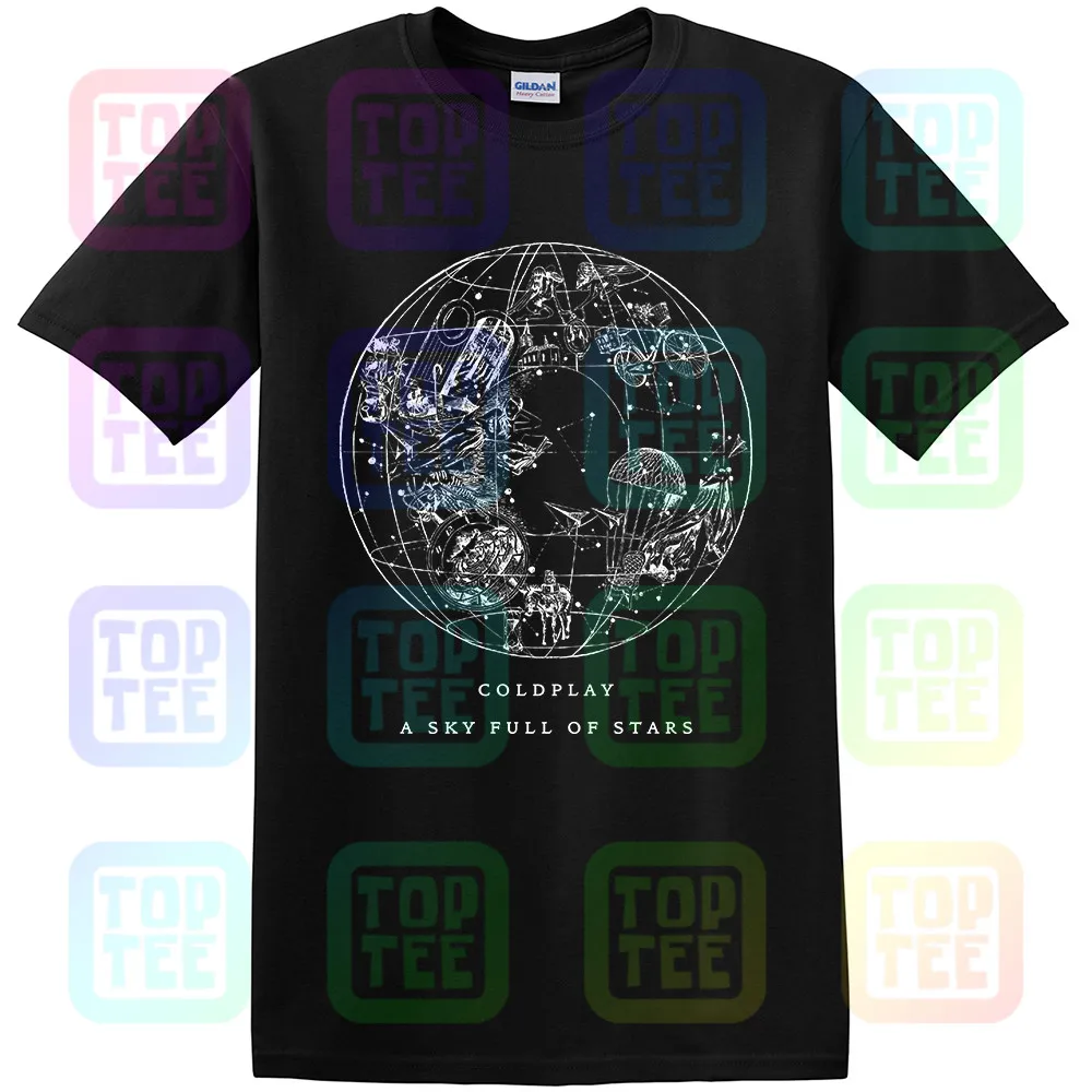 COLDPLAY футболка Небесно звезд Фирменная Новинка подлинный Rock Tee Размеры S M L XL XXL