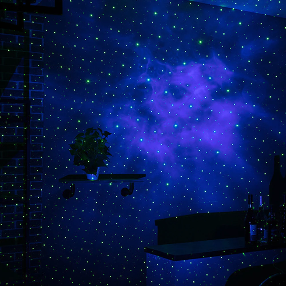 Laser Galaxy Starry Sky Projector Rotating Water Waving Night Light Led Colorful Nebula Cloud Lamp Atmospher Bedroom Beside Lamp 3