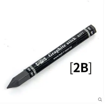 4B/HB/2B/6B шестиугольные Графитовые карандаши полный графитовый карандаш элемент рисунок углеродная графитовая удочка ручки эскиз угольный карандаш - Цвет: 2B
