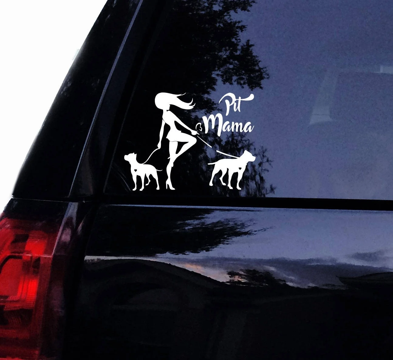 Для Pit Mama наклейка собаки питбуль поводок виниловая Автомобильная для ноутбука