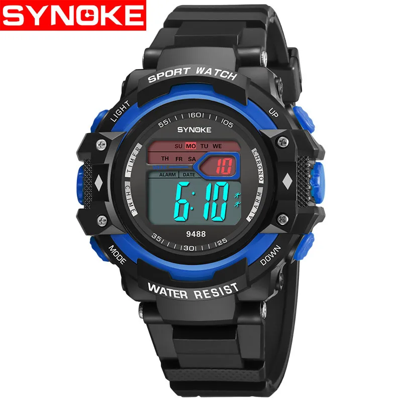 

SYNOKE Men Fashion New Style Hot Selling Electronic Watch Multi-functional Outdoor Students Sports Electronic Watch 9488