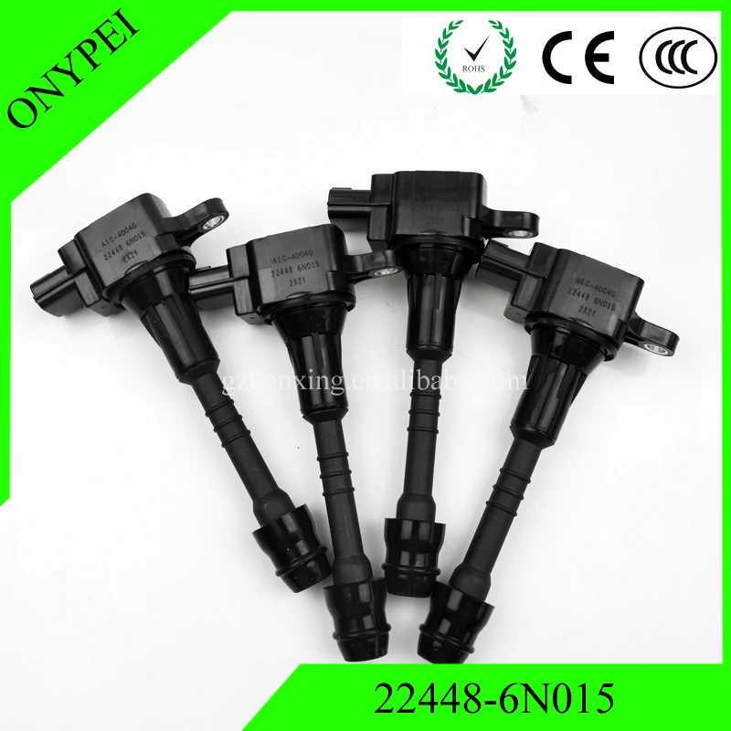 4X 22448-6N015 AIC-4004G 22448-6N011 Катушка зажигания для 2001-2006 Nissan Sentra 1 8 Almera N16 первоклассная P11