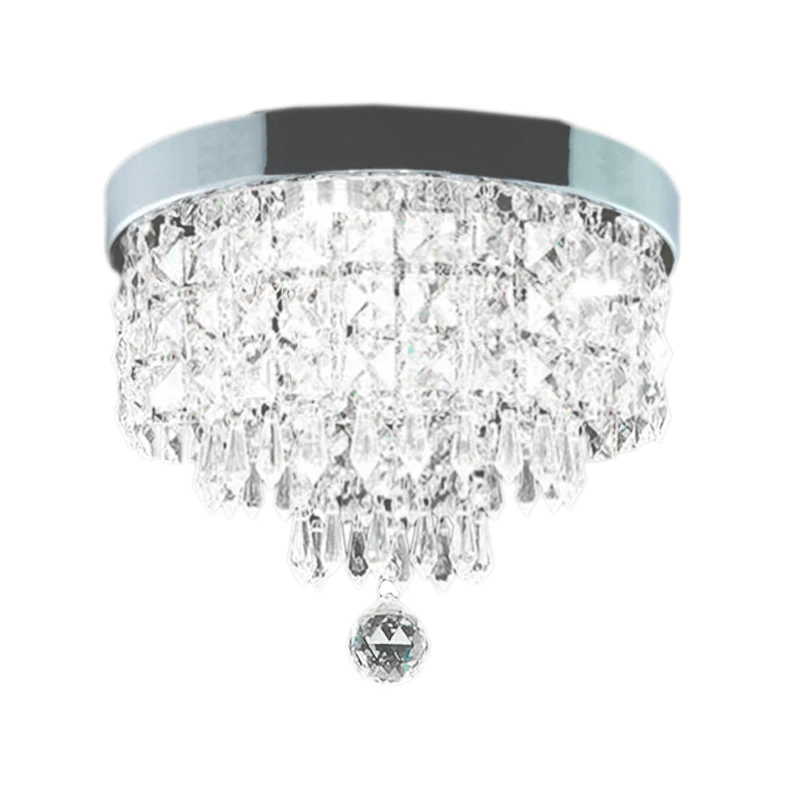 

New Modern Crystal Led Ceiling Light Fixture for Indoor Lamp Surface Mounting Ceiling Lamp for Bedroom Dining Room 250Mm White