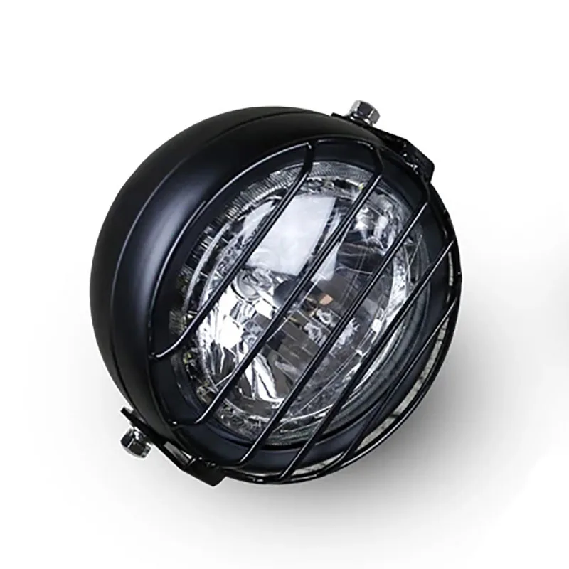 

E-Stamp Vintage Motorcycle Headlamp Full beam and Low Beam E4 H1 12V 35W Super Bright Bulb for Refit Motorbike