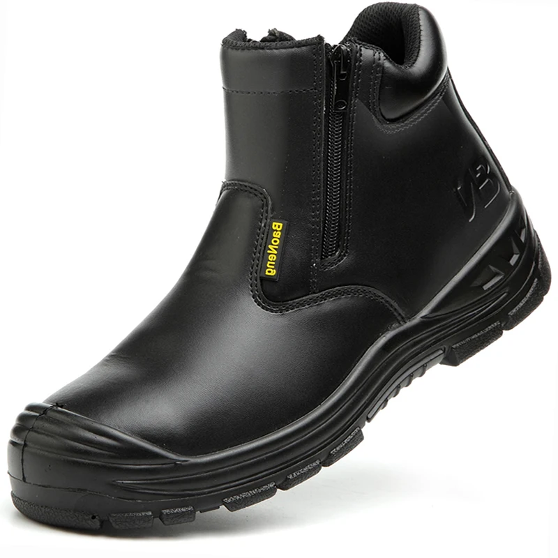 Мужские защитные ботинки из натуральной кожи со стальным носком | Обувь