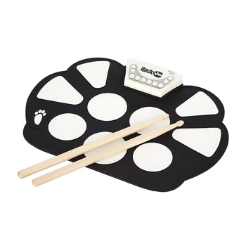 

Silicone Stick Pedal Gift Roll Up Beginners Musical Instrument USB Kids Professional Show Foldable Drum Pad Electronic
