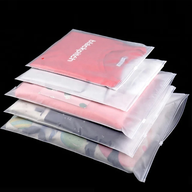 10PCS Travel Frosted Ziplock Bag PE Storage Bag Plastic Zipper EVA  Translucent Bag Ziplock Bag Waterproof Packaging Bag