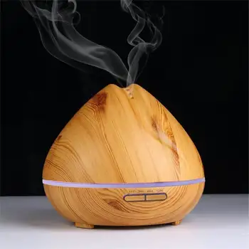 

WARMTOO 550ML LED Ultrasonic Aroma Essential Oil Diffuser Air Humidifier Purifier Aromatherapy Wood Grain 7 Color LED Lights