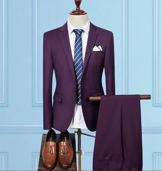 

New Men’s Suit Smolking Noivo Terno Slim Fit Easculino Evening Suits For Men One Button Tuxedo Wedding Party Dress