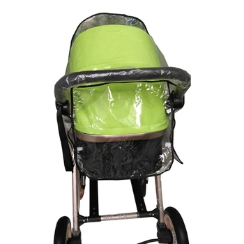 

Waterproof PVC Foldable Transparent Wind Shield Pushchair Ultraviolet Proof Baby Universal Stroller Rain Cover Zipper Closure