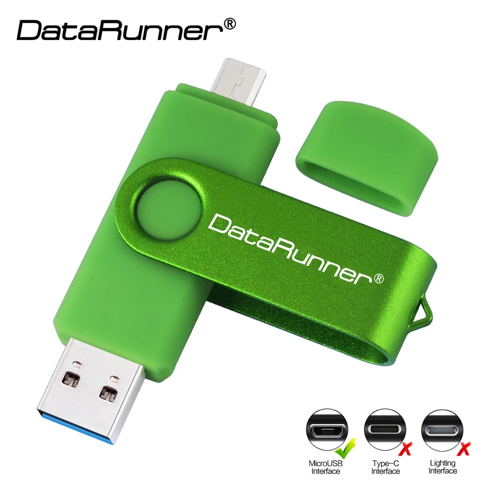 

Original DataRunner USB 3.0 OTG USB Flash Drive Pen Drive for Android/Tablet PC 32GB 64GB 128GB 256GB Pendrive Micro USB Stick