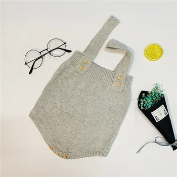 

Baby Girls Body Jumpsuit Girls Boys Clothes Candy Color Style 2020 New Spring Girls Rompers Knitted Newborn Clothing Sleeveless