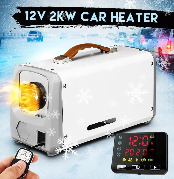 

Hcalory Car Heating 12V 2000W Tool Diesel Air Heater Single Hole LCD Monitor Parking Warmer For Car Truck Bus Boat RV