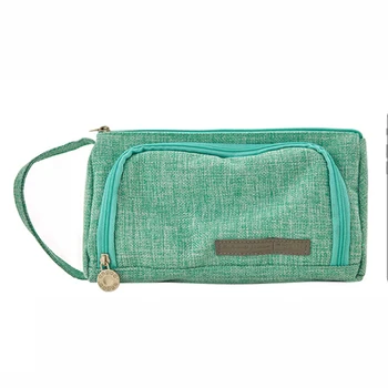 

Angoo Pure Color Pencil Case, Multi Slot Pen Bag, Big Storage Pouch Organizer with Handle for Stationery Cosmetic Travel Wallet