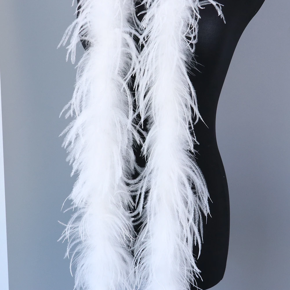Ostrich Feather Shawl Scarf Ribbon | Ostrich Feather Decoration Crafts