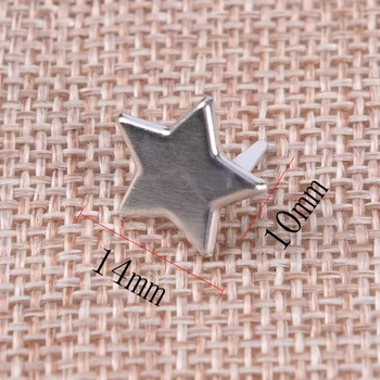 

20Pcs 14mm x10mm Sliver Star Shape Metal Brads Decoration Embellishments Scrapbooking Brads