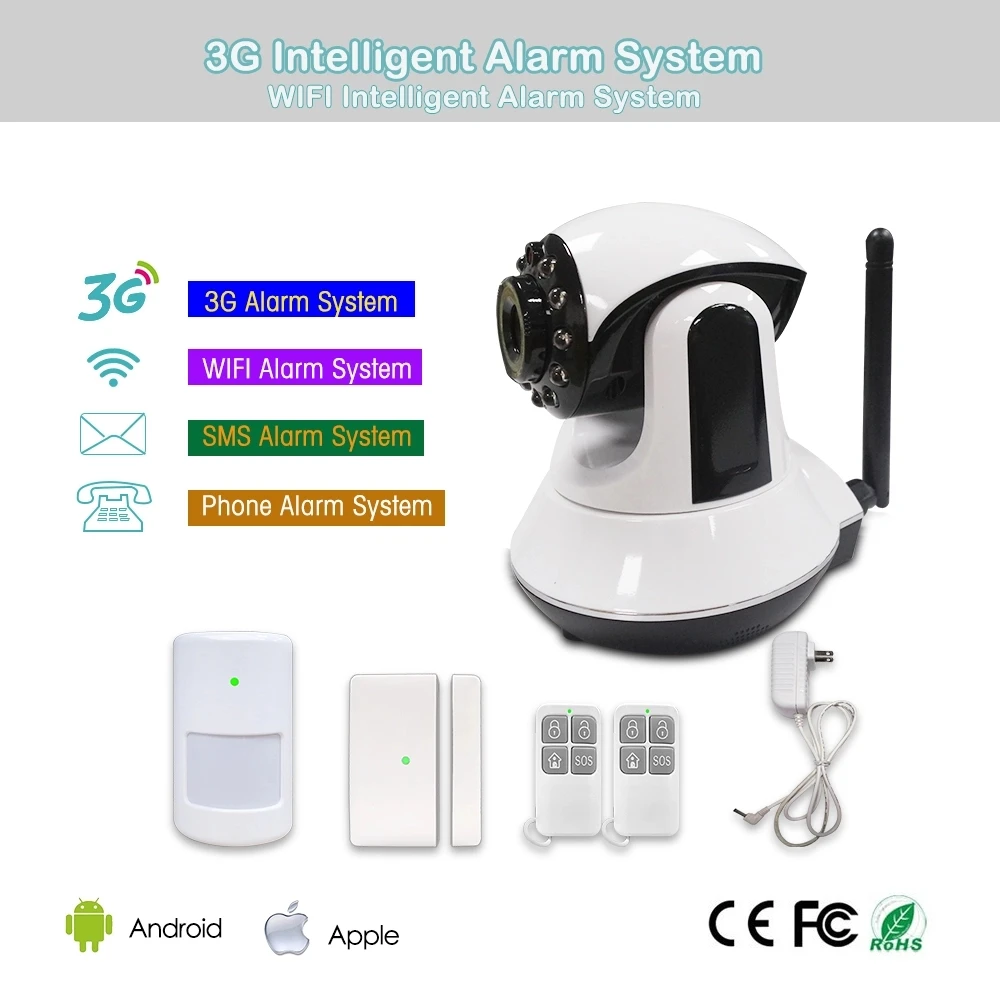 

GSM/GPRS/3G/WIFI smart home automation security Camera Burglar Alarm systems