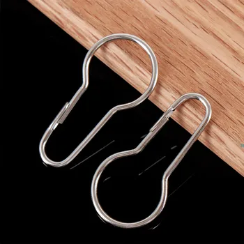

50pcs Stainless Steel Curtain Hooks Bathroom Shower Curtains Glide Rings Set Home Bathroom Accessories